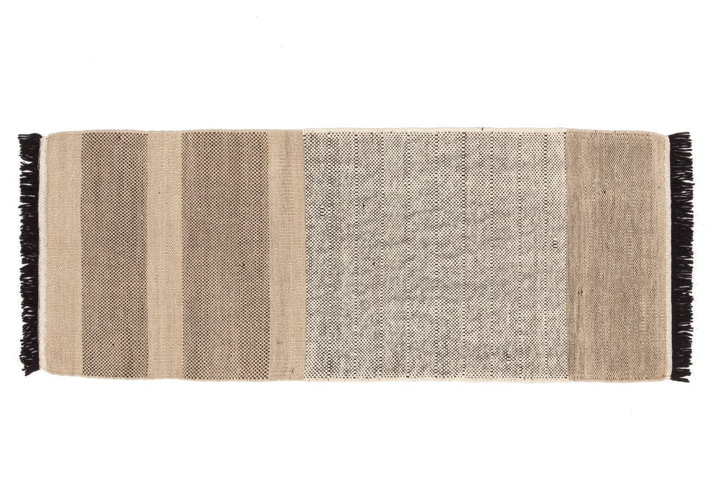 Tres Stripes Black Rug-Contract Furniture Store for hospitality, leisure & commercial projects