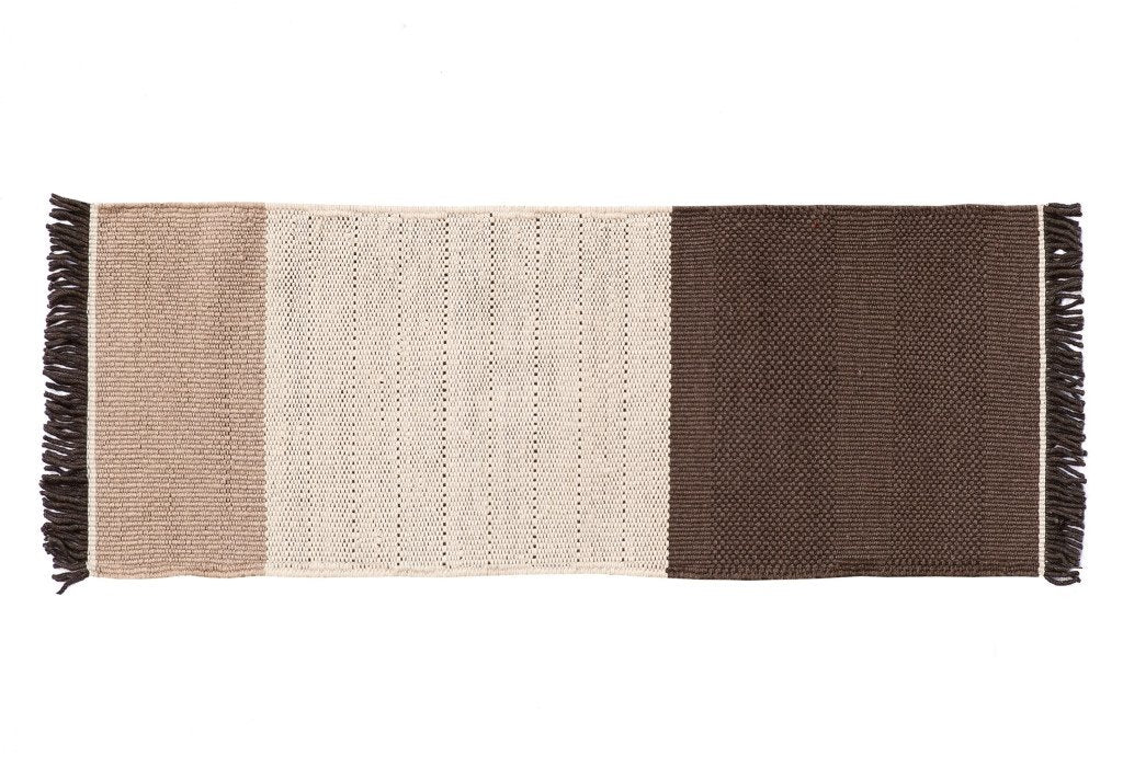 Tres Stripes Chocolate Rug-Nanimarquina-Contract Furniture Store