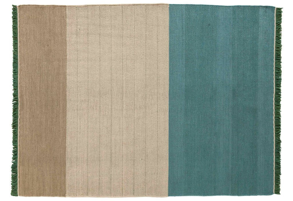 Tres Stripes Green Rug