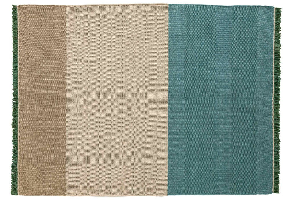 Tres Stripes Green Rug-Nanimarquina-Contract Furniture Store