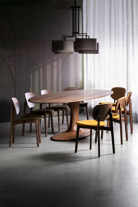Turntable Oval Dining Table-Zeitraum-Contract Furniture Store