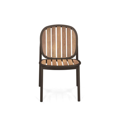 Twins 6040 Alu-Teak Side Chair-Contract Furniture Store for hospitality, leisure & commercial projects