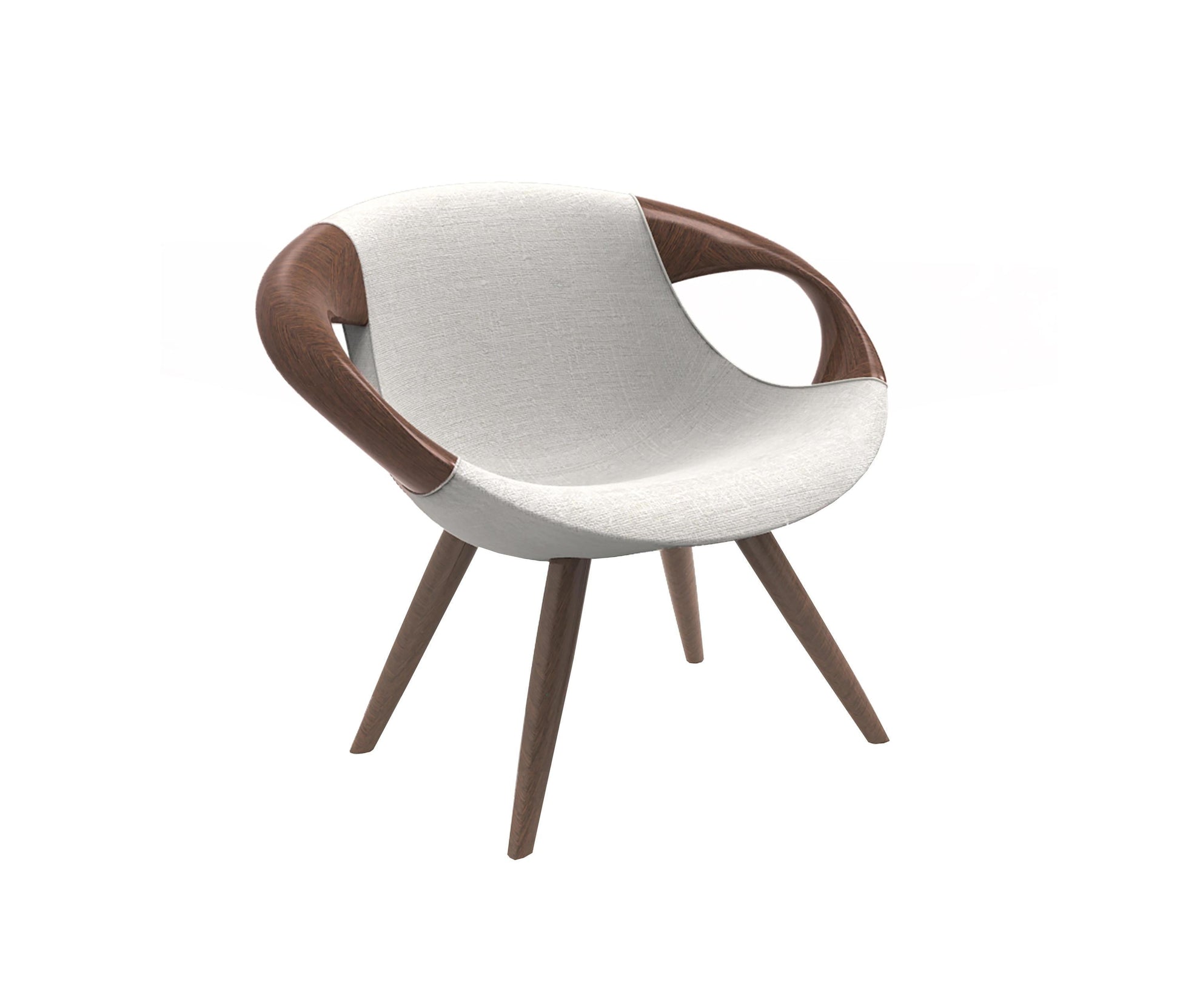 Up 917 Wooden Arms Lounge Chair