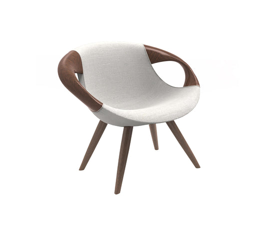 Up 917 Wooden Arms Lounge Chair