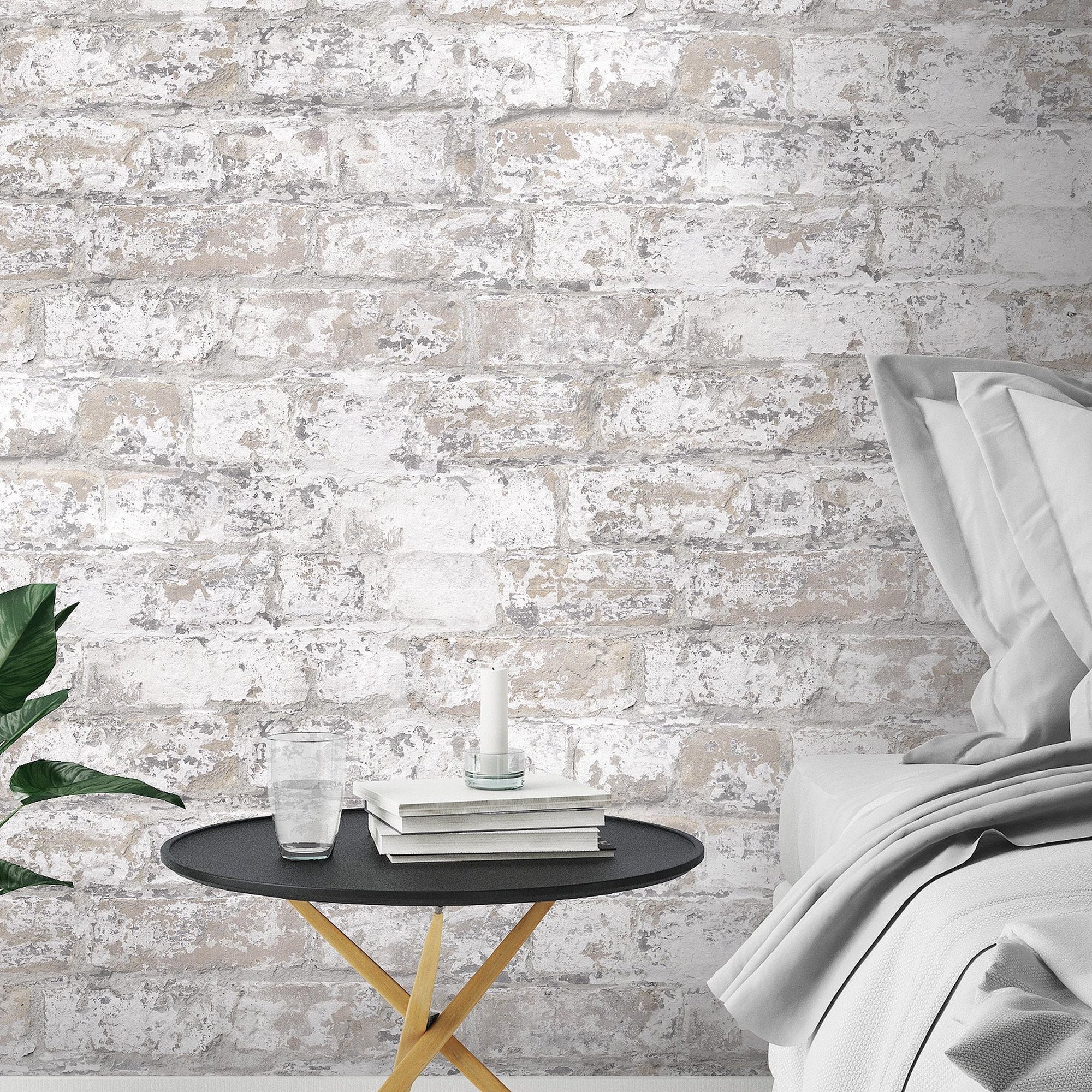 Urban Brick Effect Wallpaper-Woodchip & Magnolia-Contract Furniture Store
