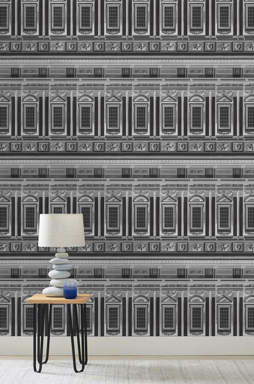 Vaticano Anthracite Wallpaper
