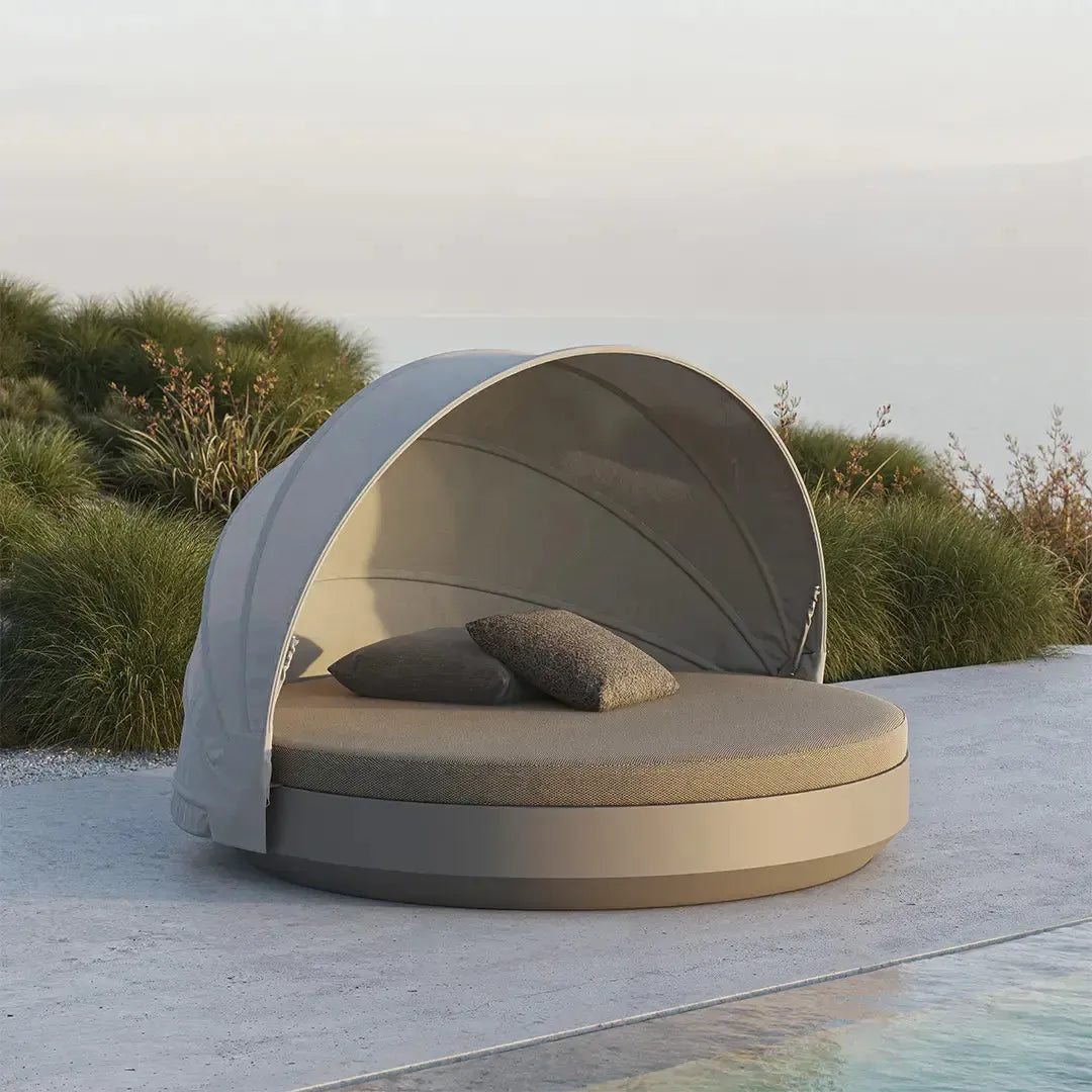 Vela Round Folding Canopy Daybed-Contract Furniture Store for hospitality, leisure & commercial projects