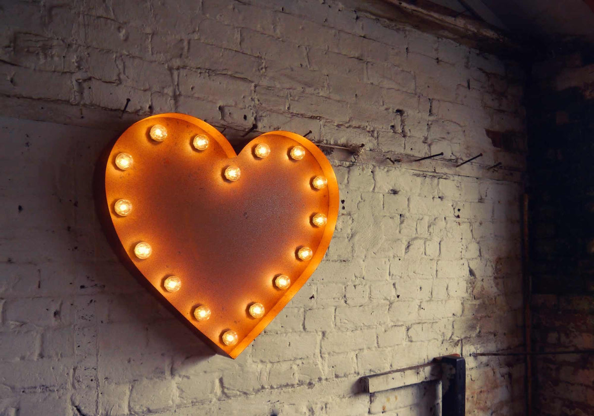 Vintage Letter - Heart Wall Light-Urban Industrialists-Contract Furniture Store