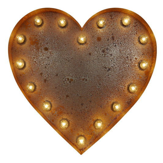Vintage Letter - Heart Wall Light-Contract Furniture Store for hospitality, leisure & commercial projects