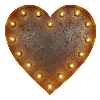 Vintage Letter - Heart Wall Light
