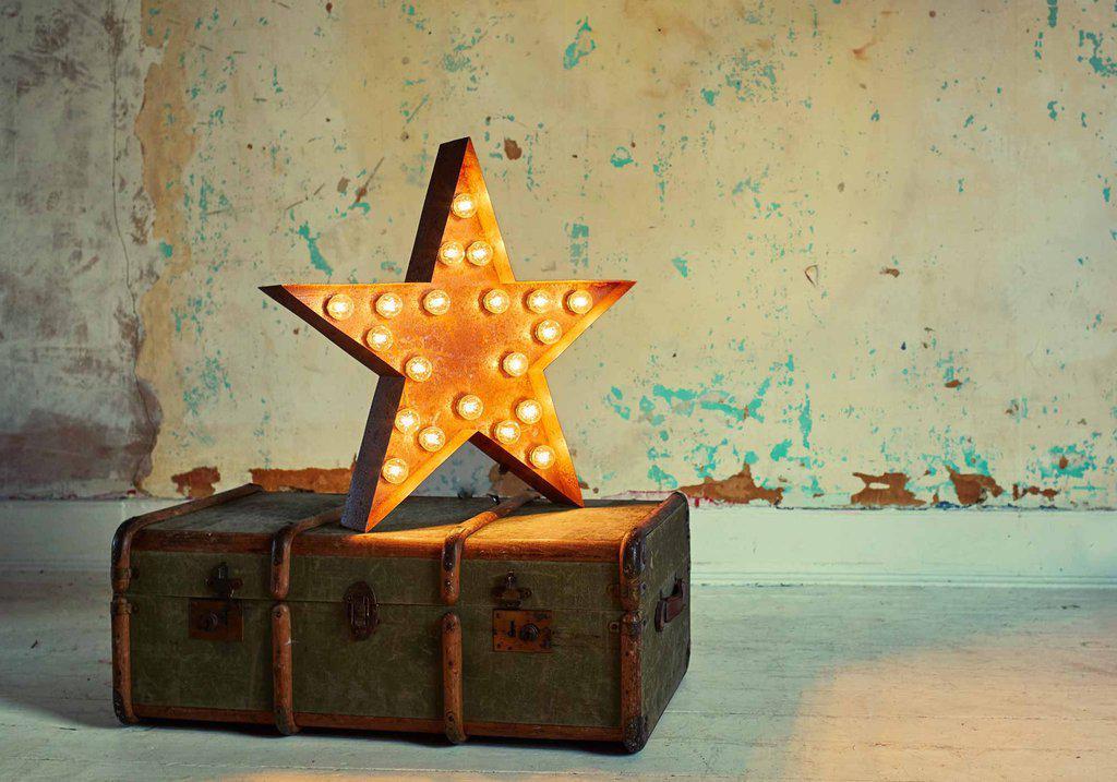Vintage Letter - Star Wall Light