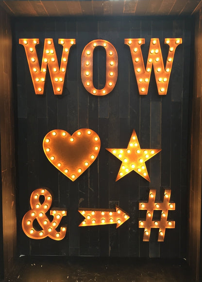 Vintage Letter - Star Wall Light