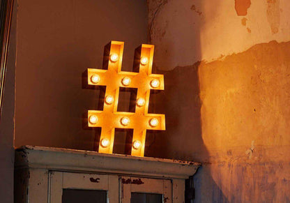 Vintage Letter - # Wall Light