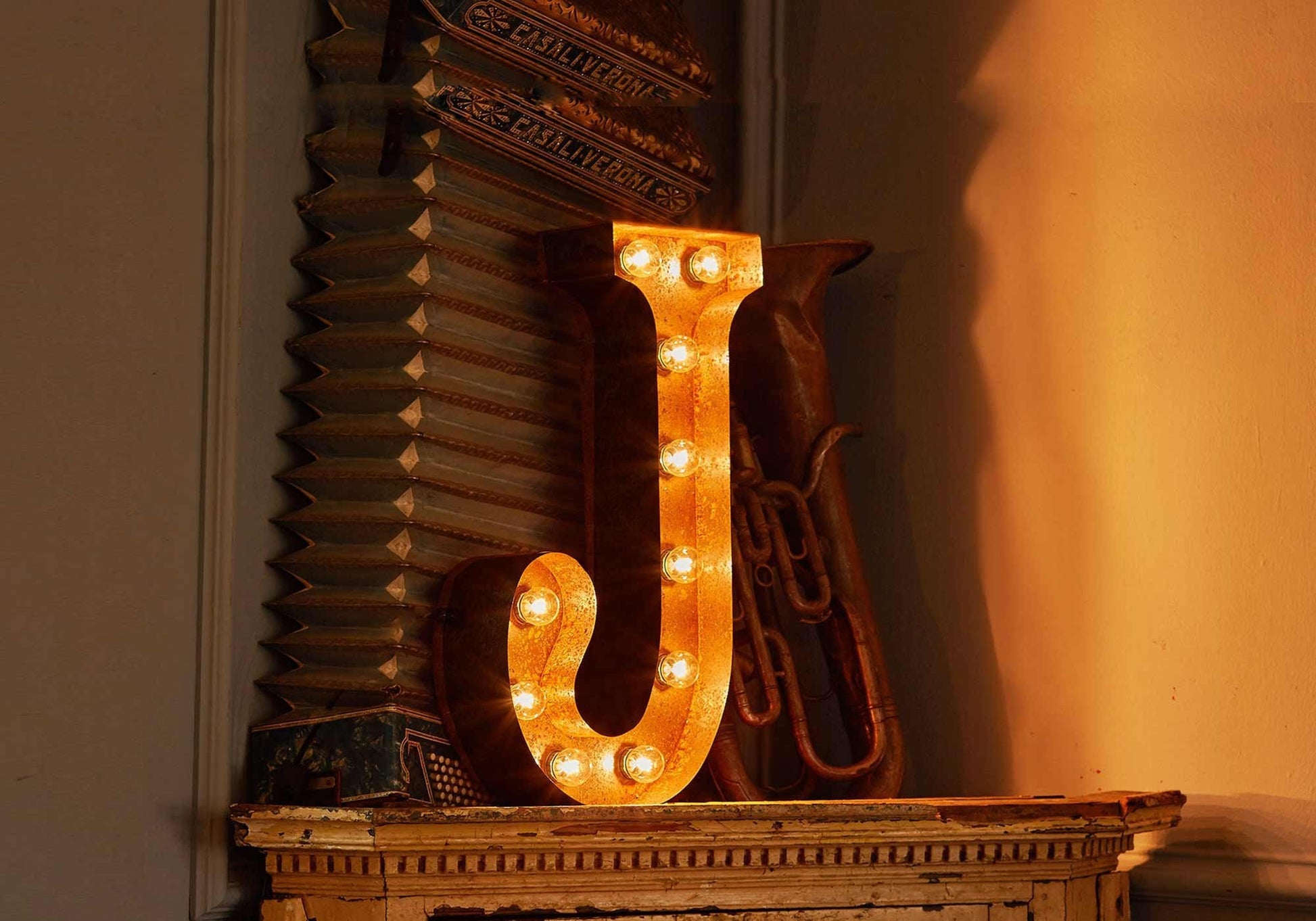 Vintage Letters - A-Z Wall Light
