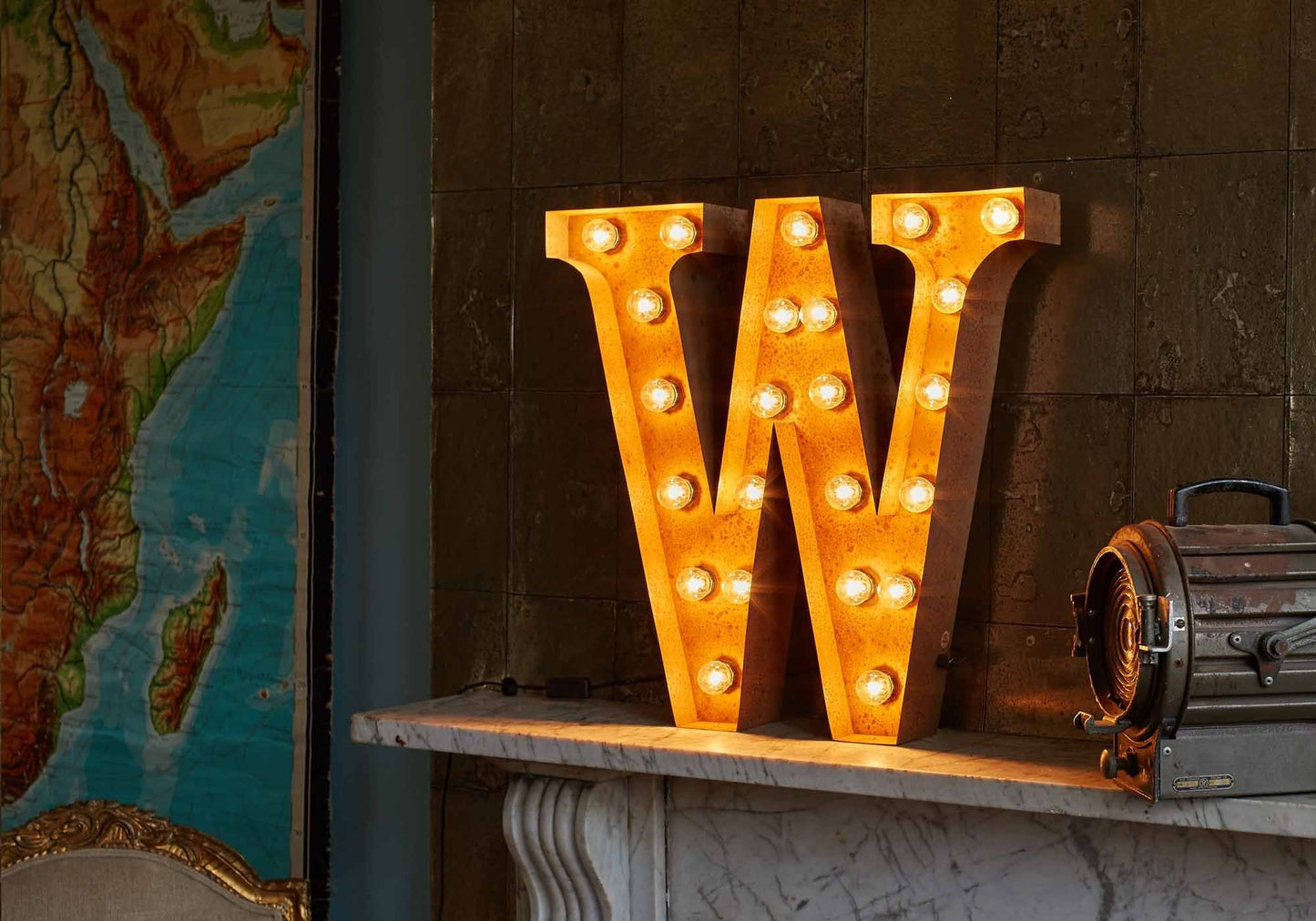 Vintage Letters - A-Z Wall Light