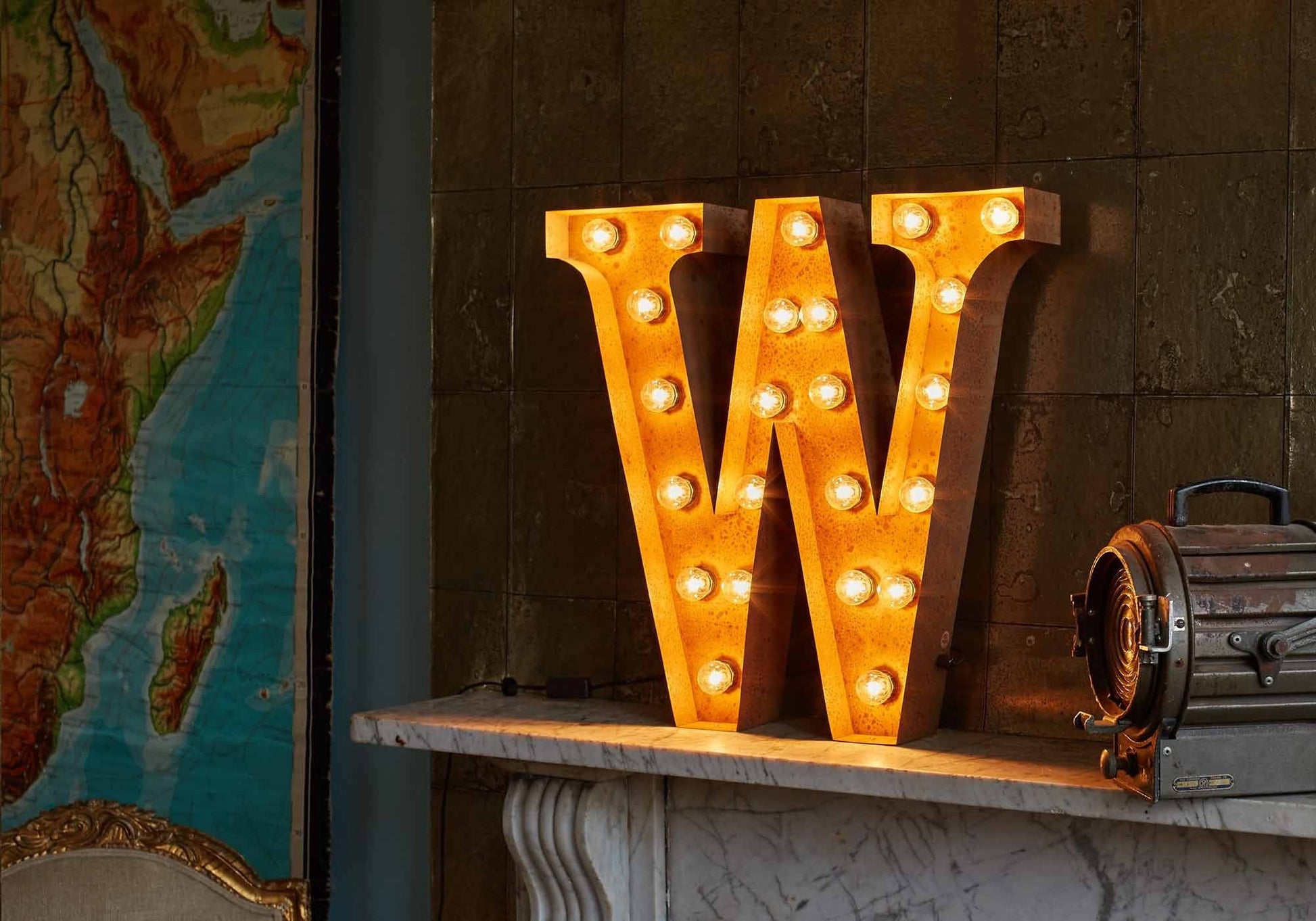 Vintage Letters - A-Z Wall Light