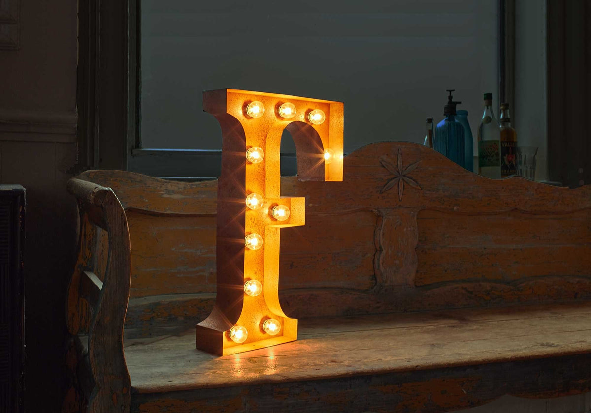 Vintage Letters - A-Z Wall Light-Urban Industrialists-Contract Furniture Store