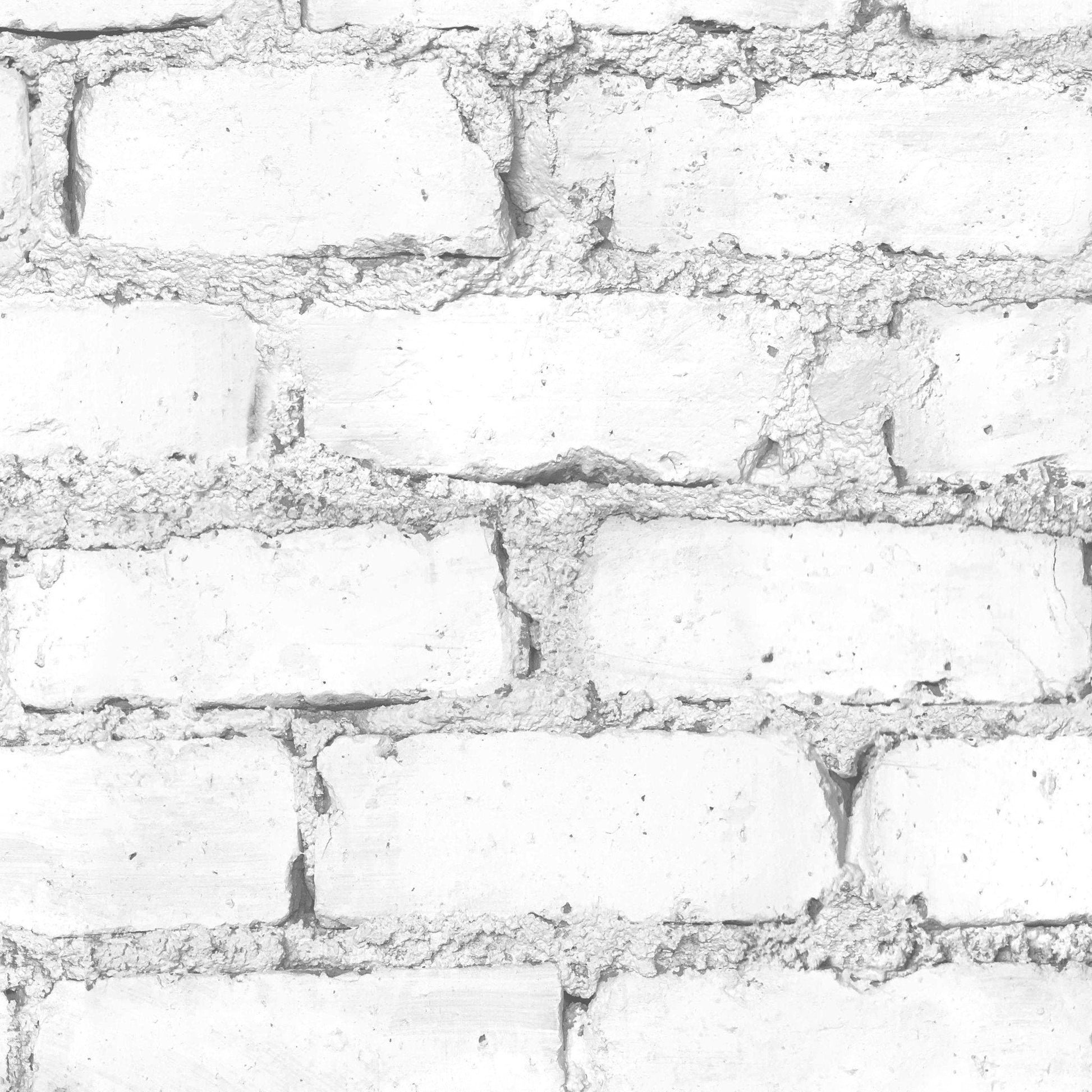 White Brick Effect Wallpaper