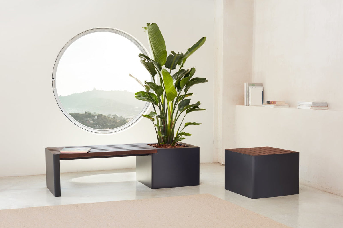 Woodgreen Cube Stool-Hobby Flower-Contract Furniture Store