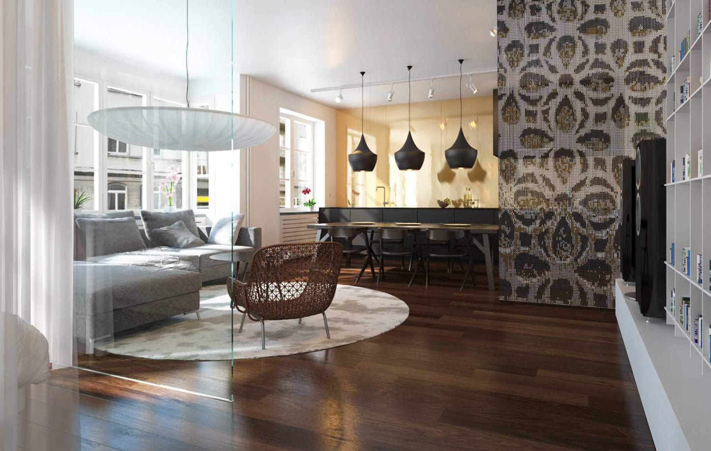 Woody Chain Curtain Divider