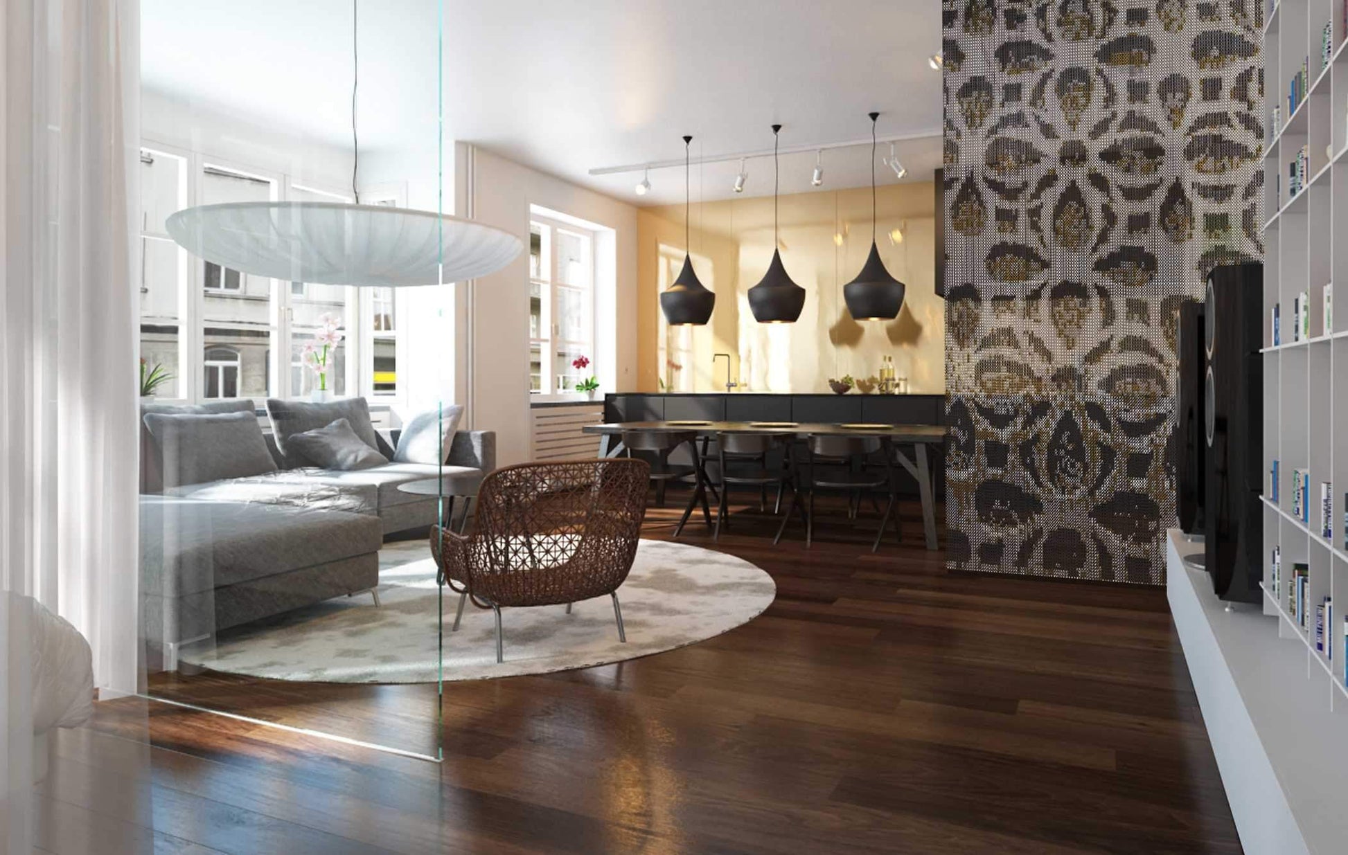 Woody Chain Curtain Divider