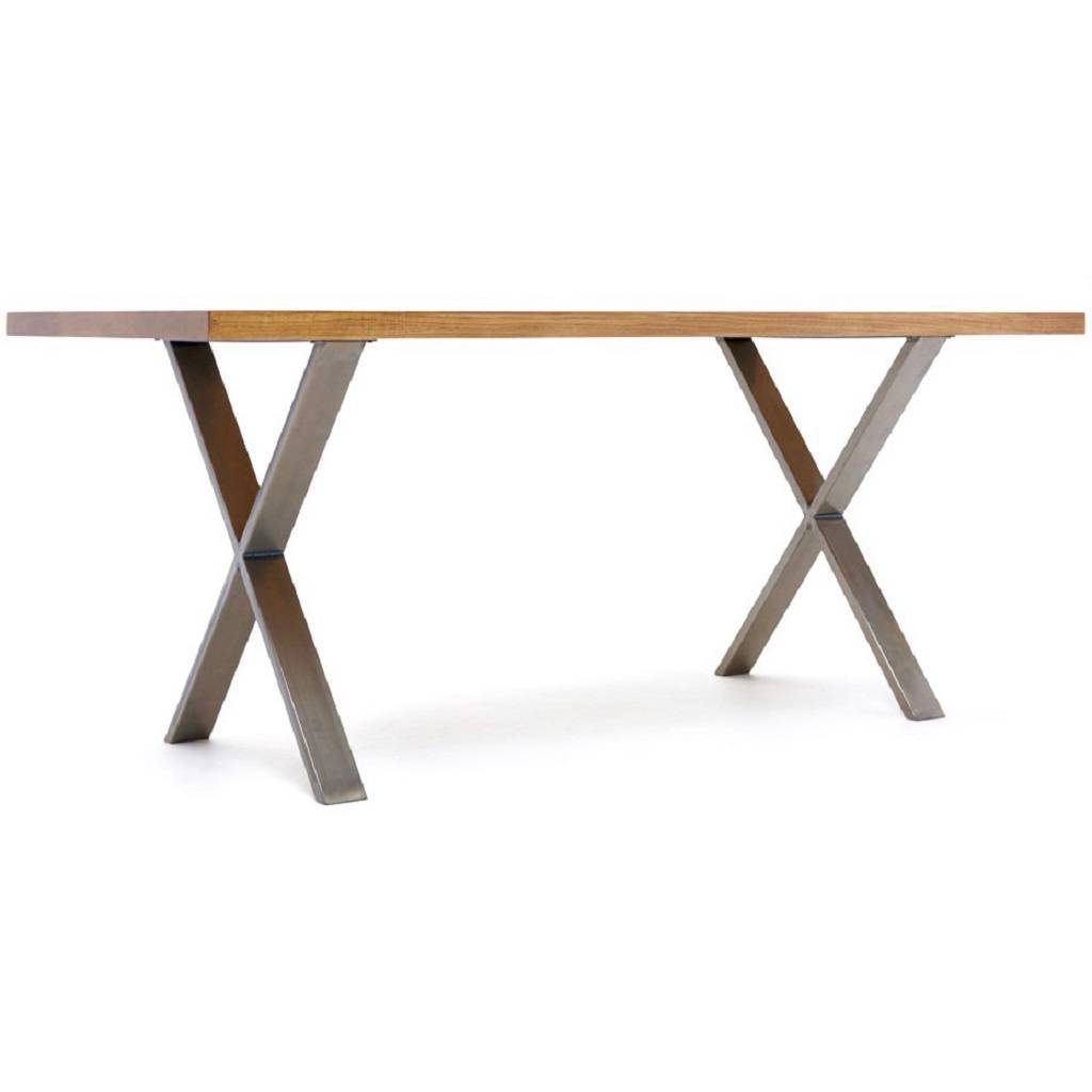 X-Frame Industrial Leg Dining Base
