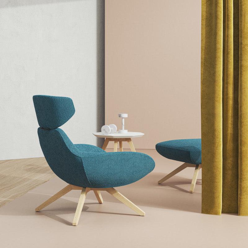 X Pouf Wood Pouf-Alma Design-Contract Furniture Store